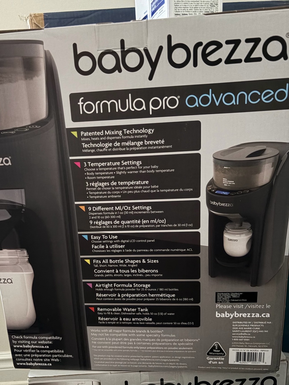 BNIB baby brezza formula pro advanced